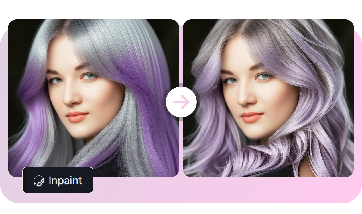 penukar warna rambut dengan ketepatan