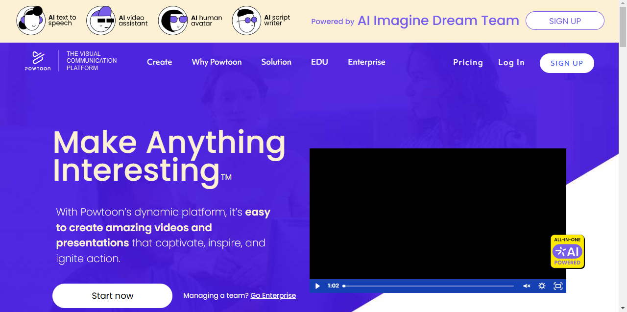 Powtoon video marketing service