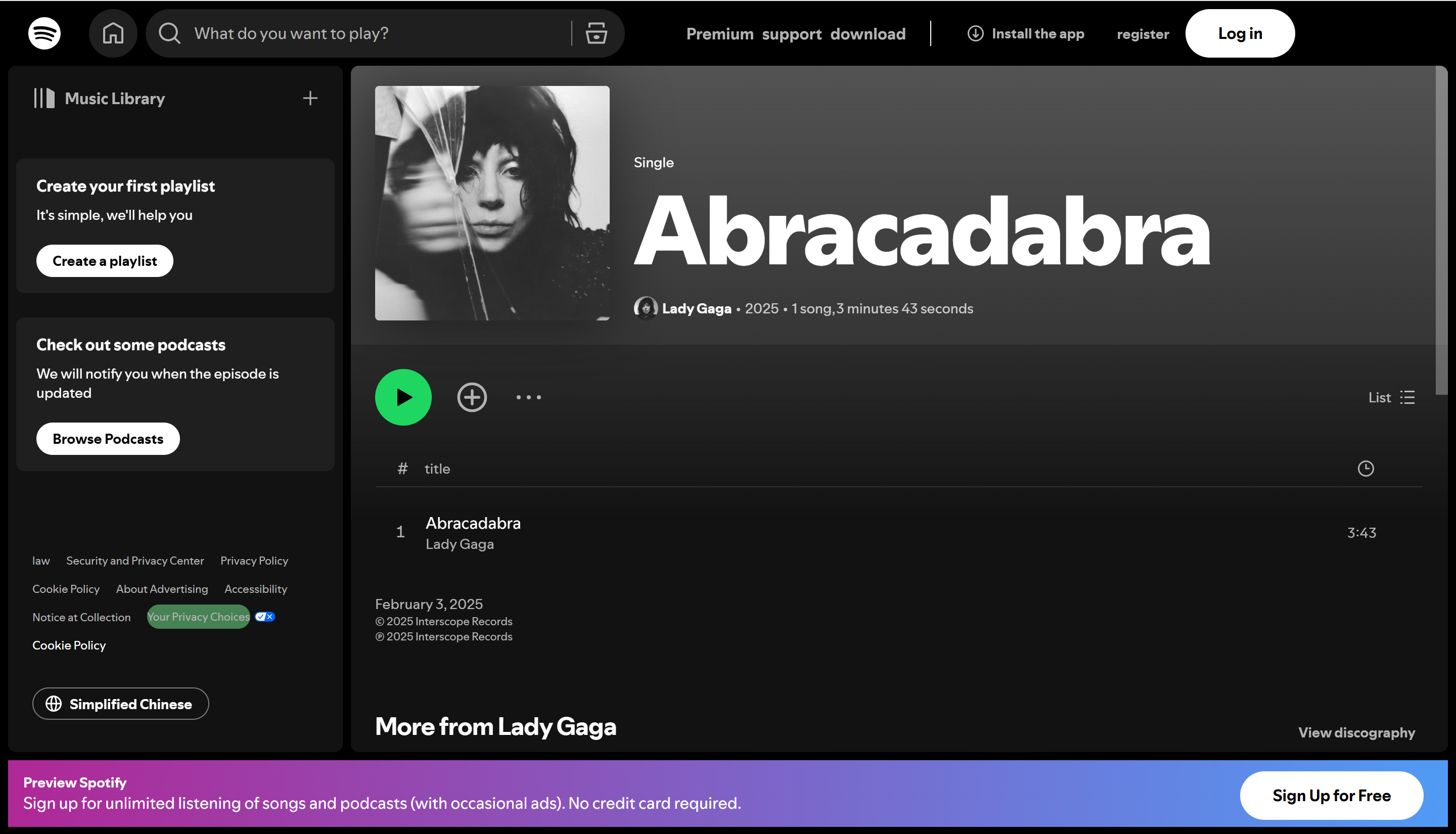 "Abrakadabra" von Lady Gaga