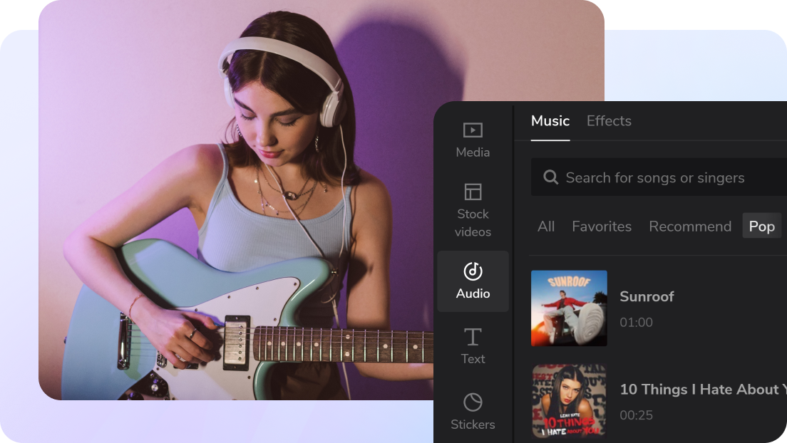 Search trendy music to set the vibe