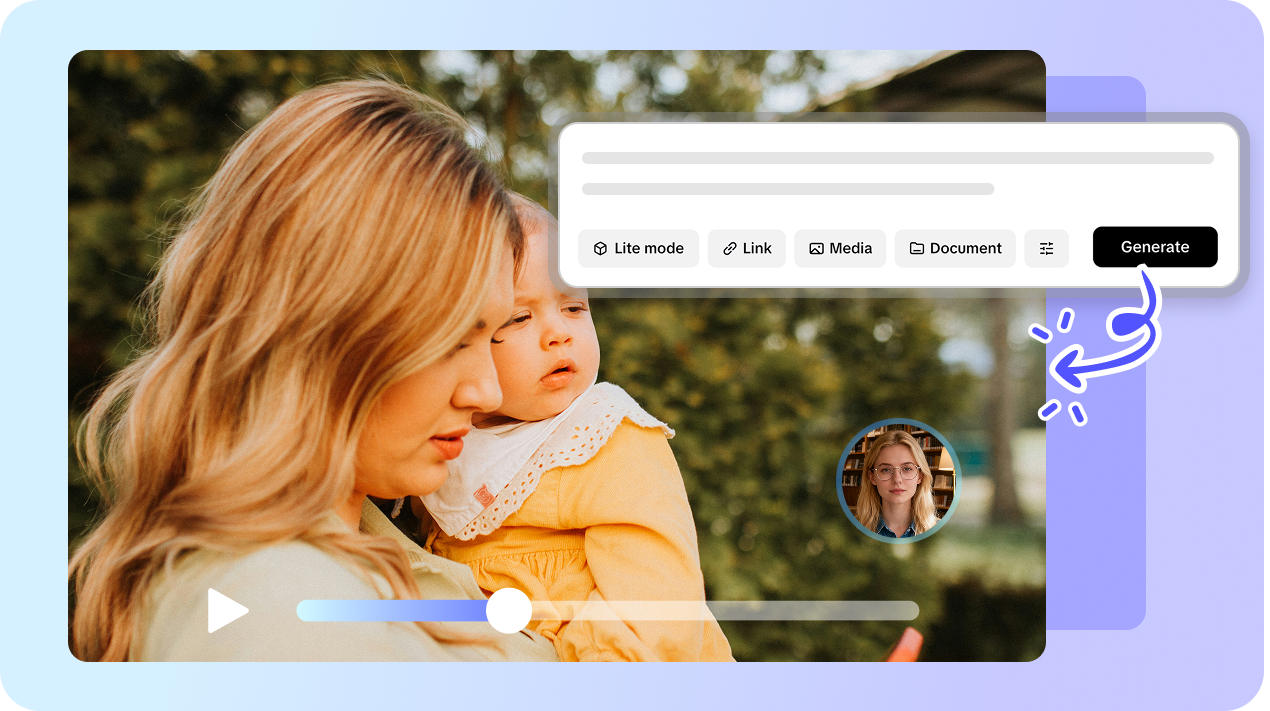 AI video generator in Pippit for creating mother's day video