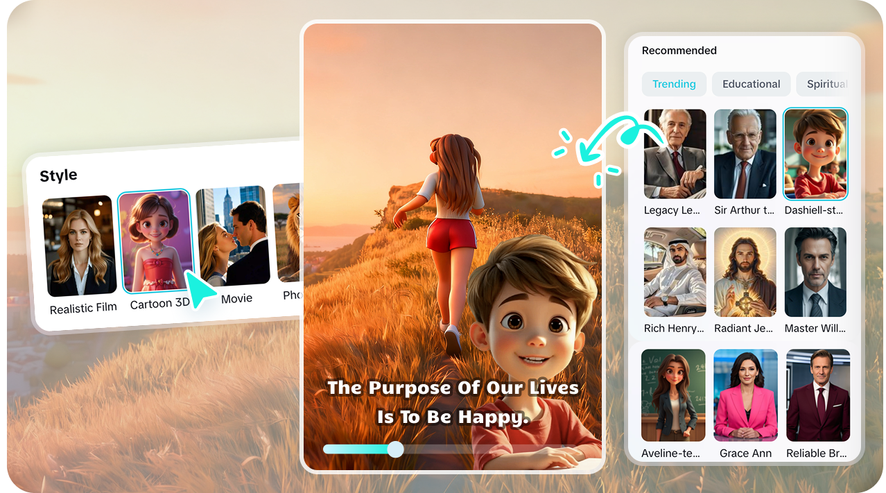 Gere vídeos do TikTok com diversas opções personalizáveis