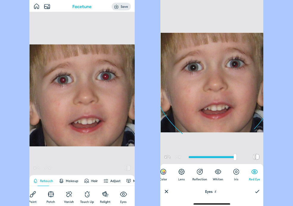 Interface Facetune