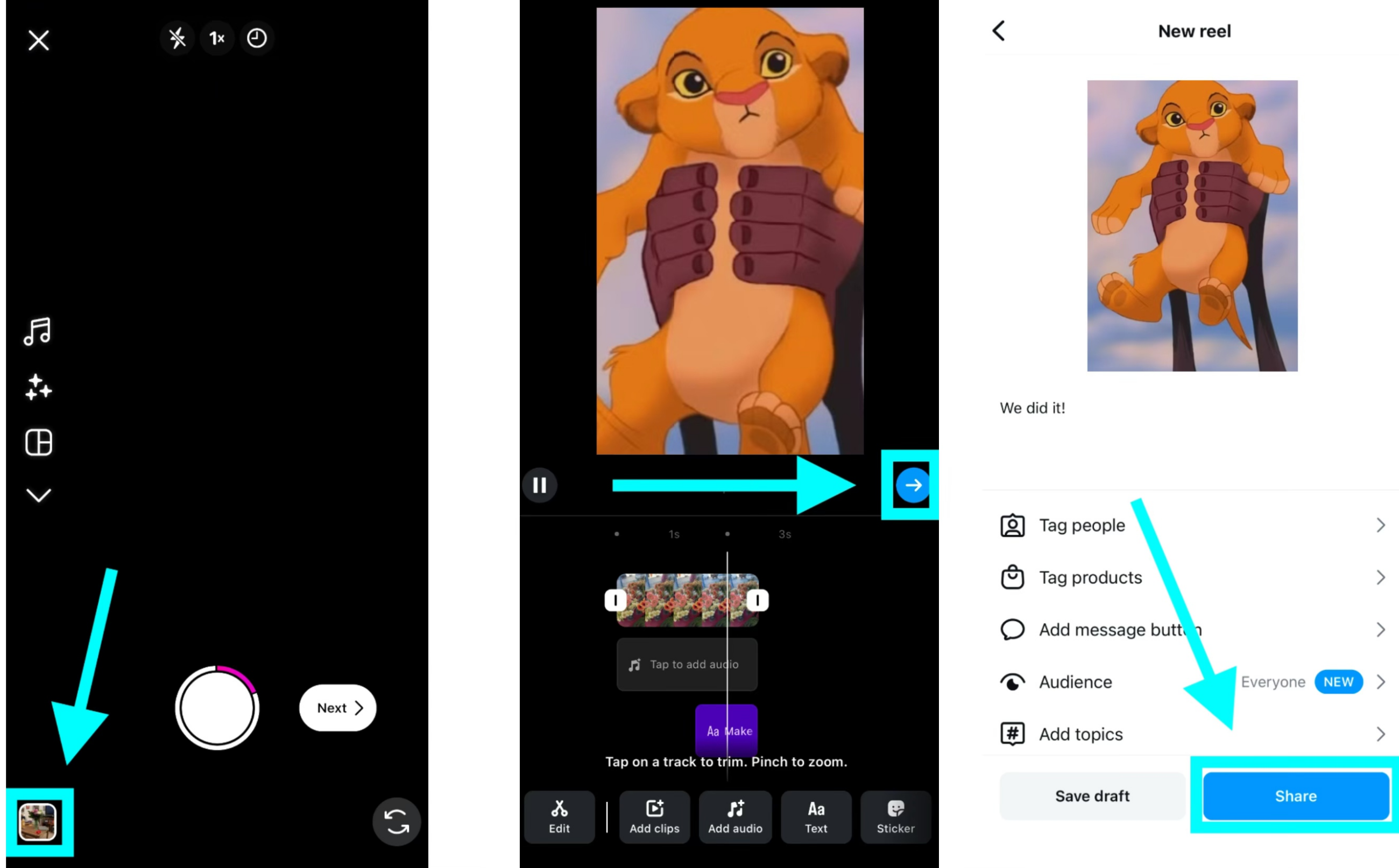 Näytetään kuinka tehdä kela videoleikkeillä Instagramissa