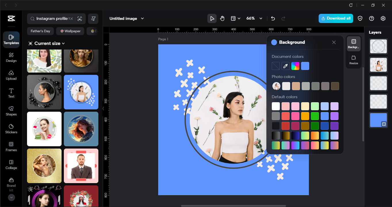 Pag-edit ng interface ng CapCut desktop video editor