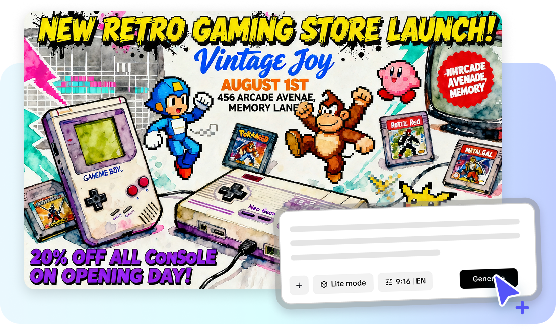 Create a sales poster with AI