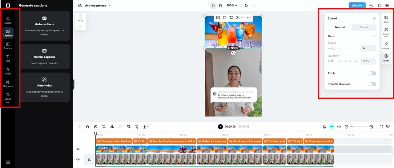 Alat pengeditan video lanjutan