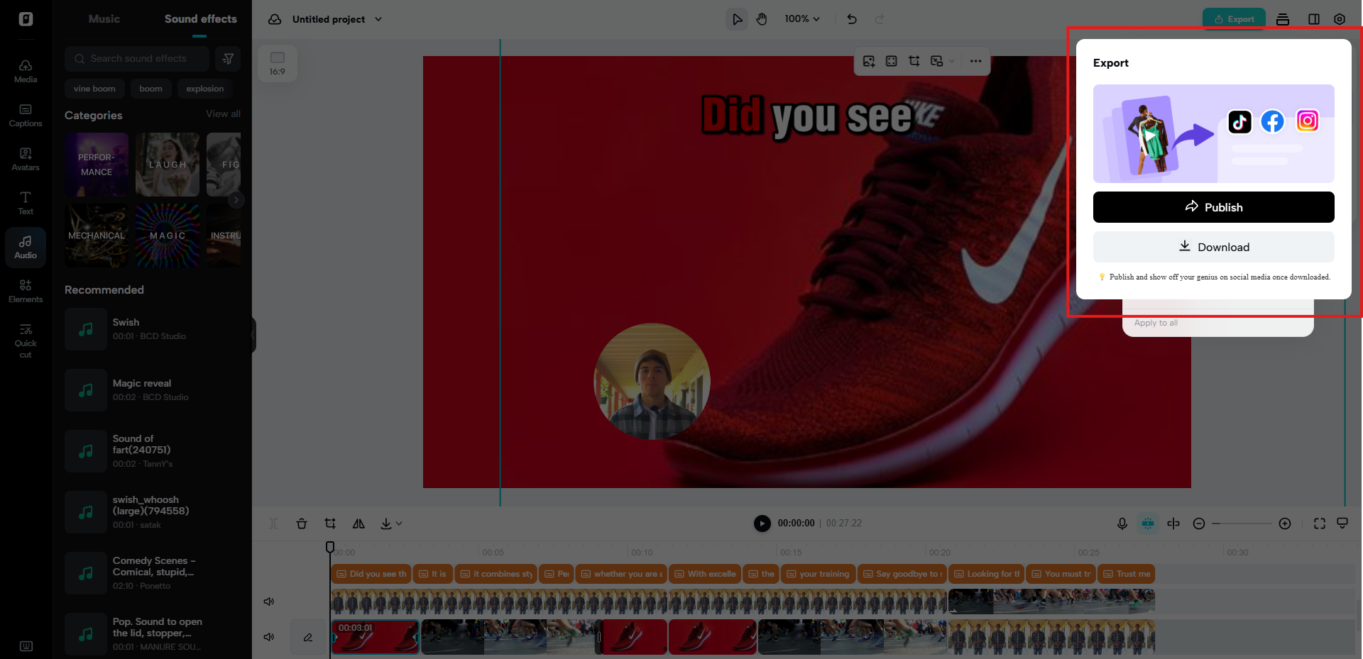Export your video