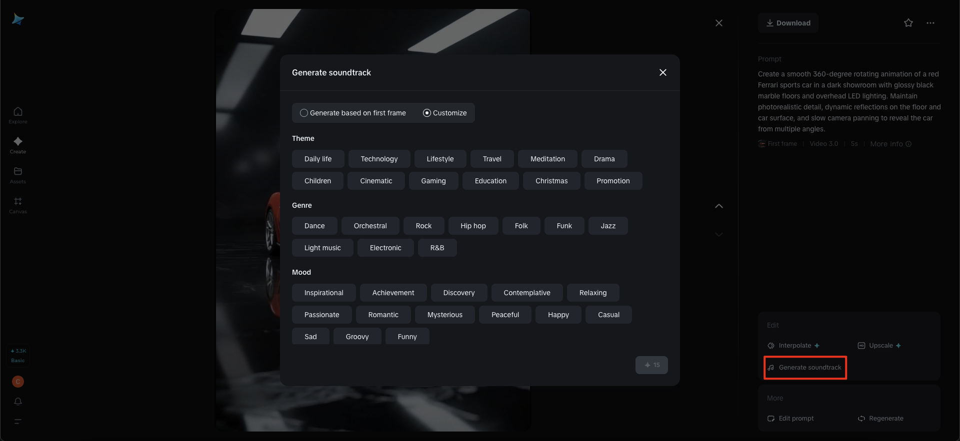 Soundtrack generieren