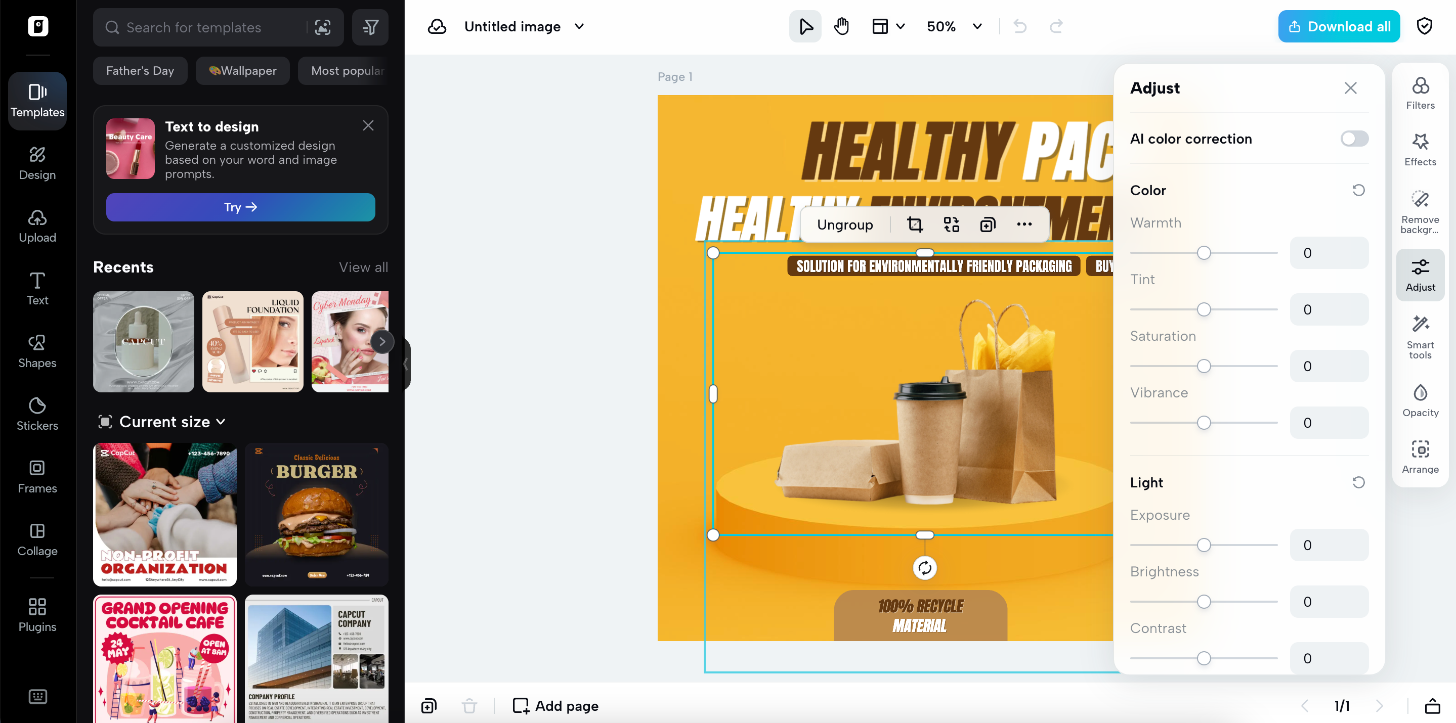 Edit product design and packaging