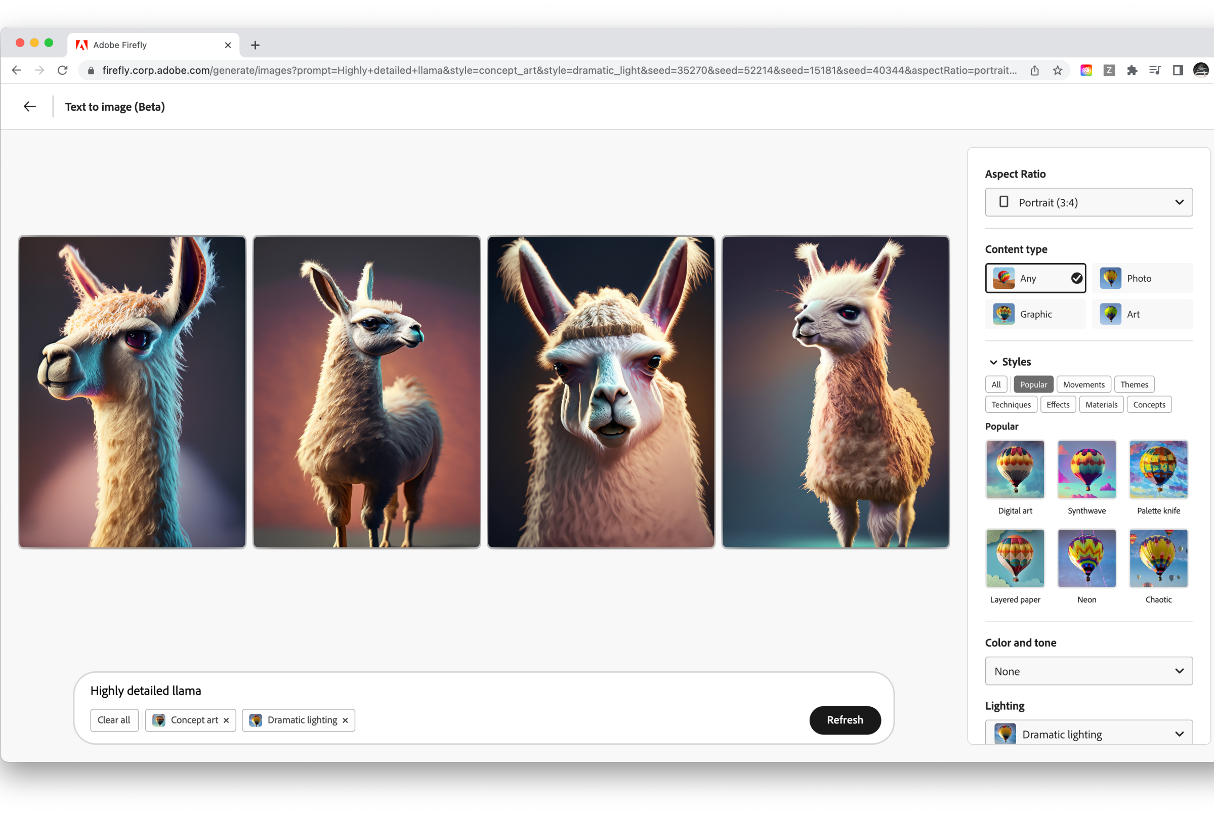 Adobe ara yüzü - en çok beğenilen nesil yapay zeka görüntü oluşturucusu
