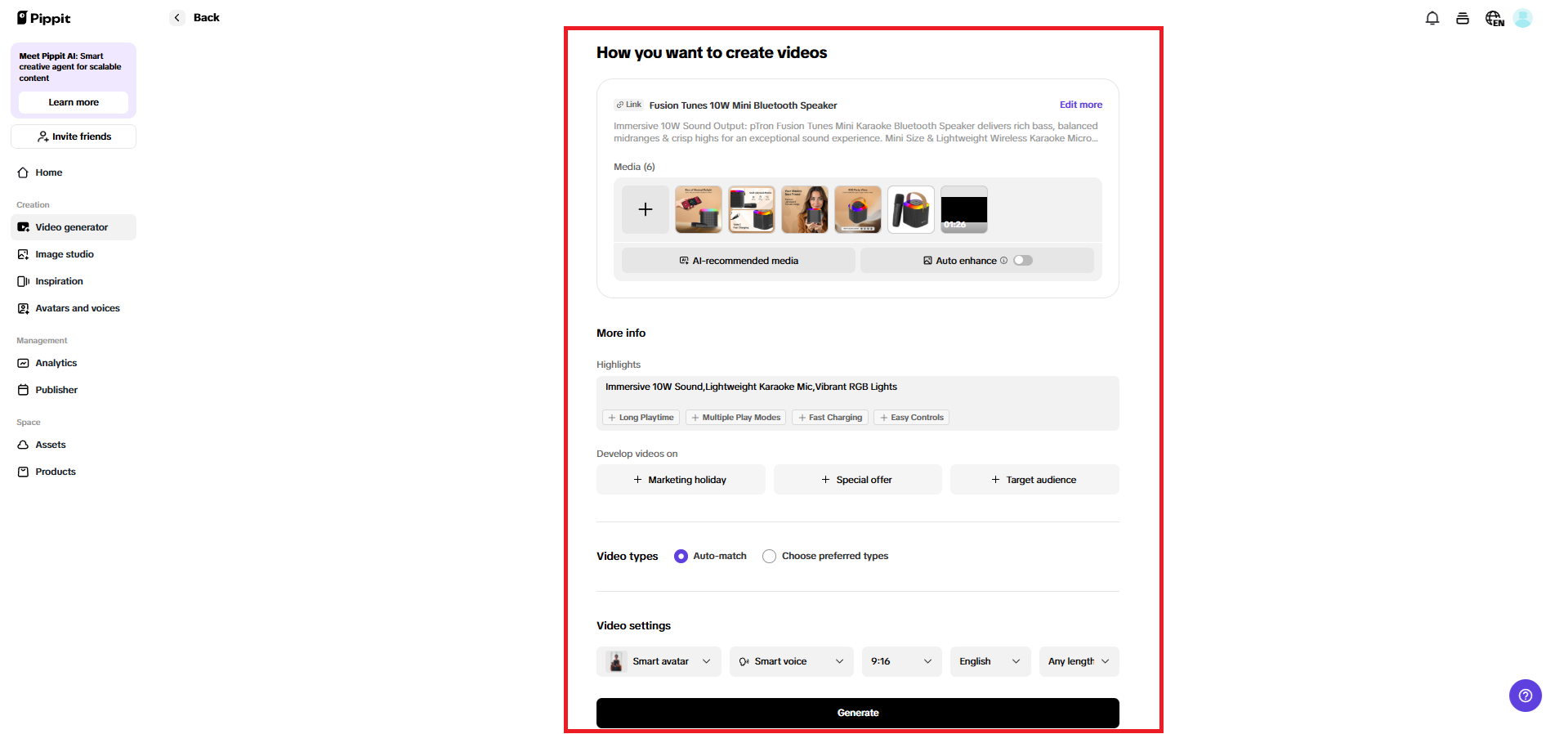 How you want to create a video page