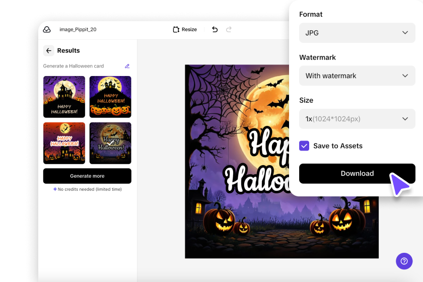 Download the Halloween card