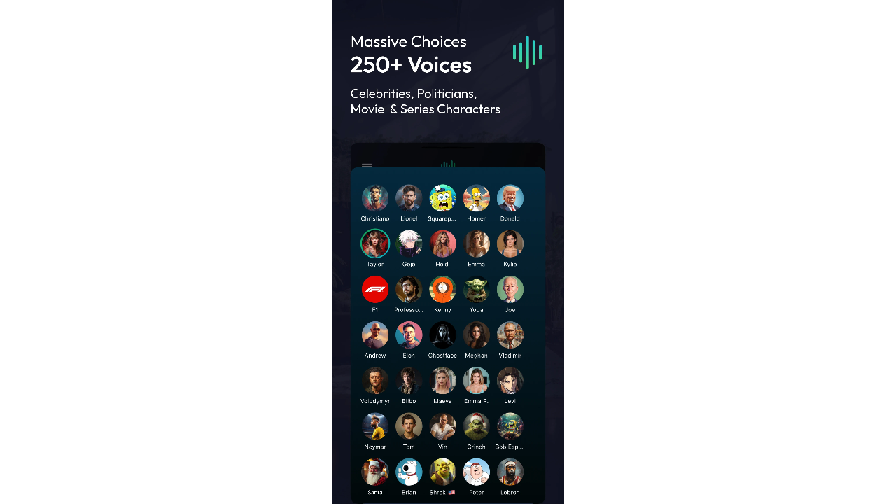 Interface do trocador de voz IA