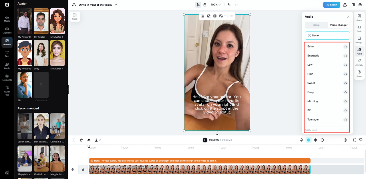 AI voice changer