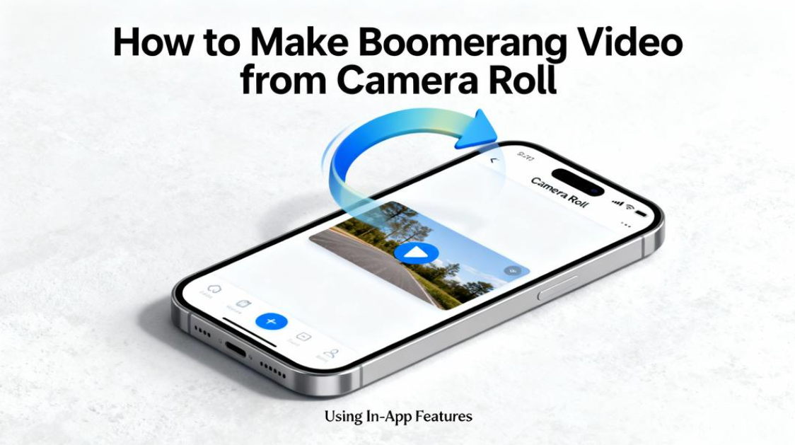 Langkah-langkah untuk membuat video boomerang dari rol kamera