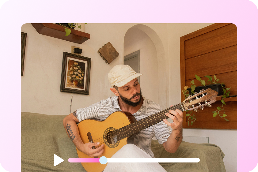 A vast library of video templates and music tracks displayed in a futuristic grid layout.