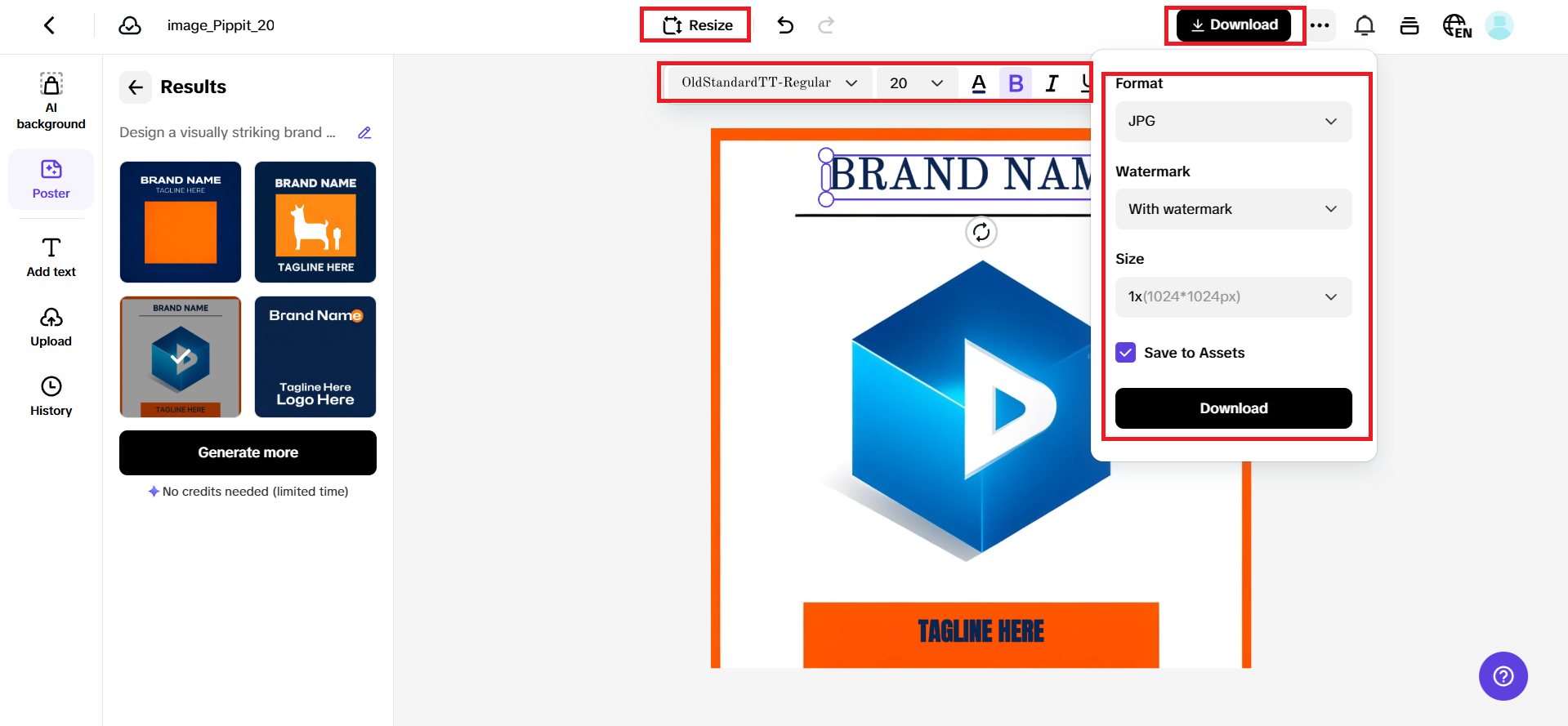 Select, customize, and finalize your design