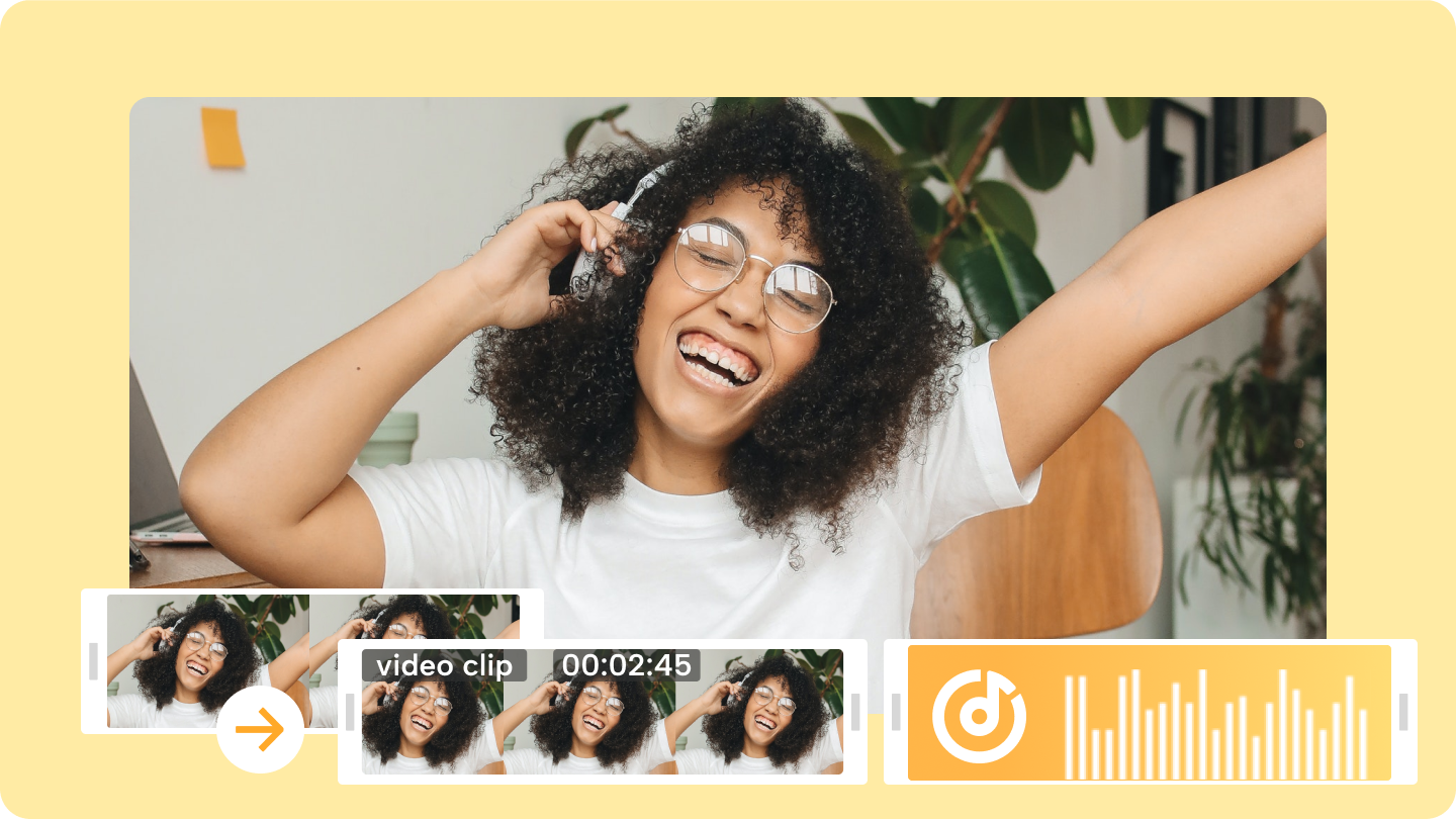 Penyuntingan kreatif iklan UGC dalam CapCut yang menampilkan visualisasi bentuk gelombang audio.