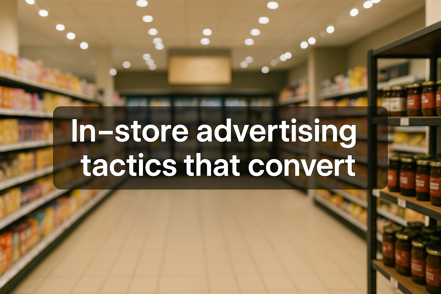In-store advertising tactics
