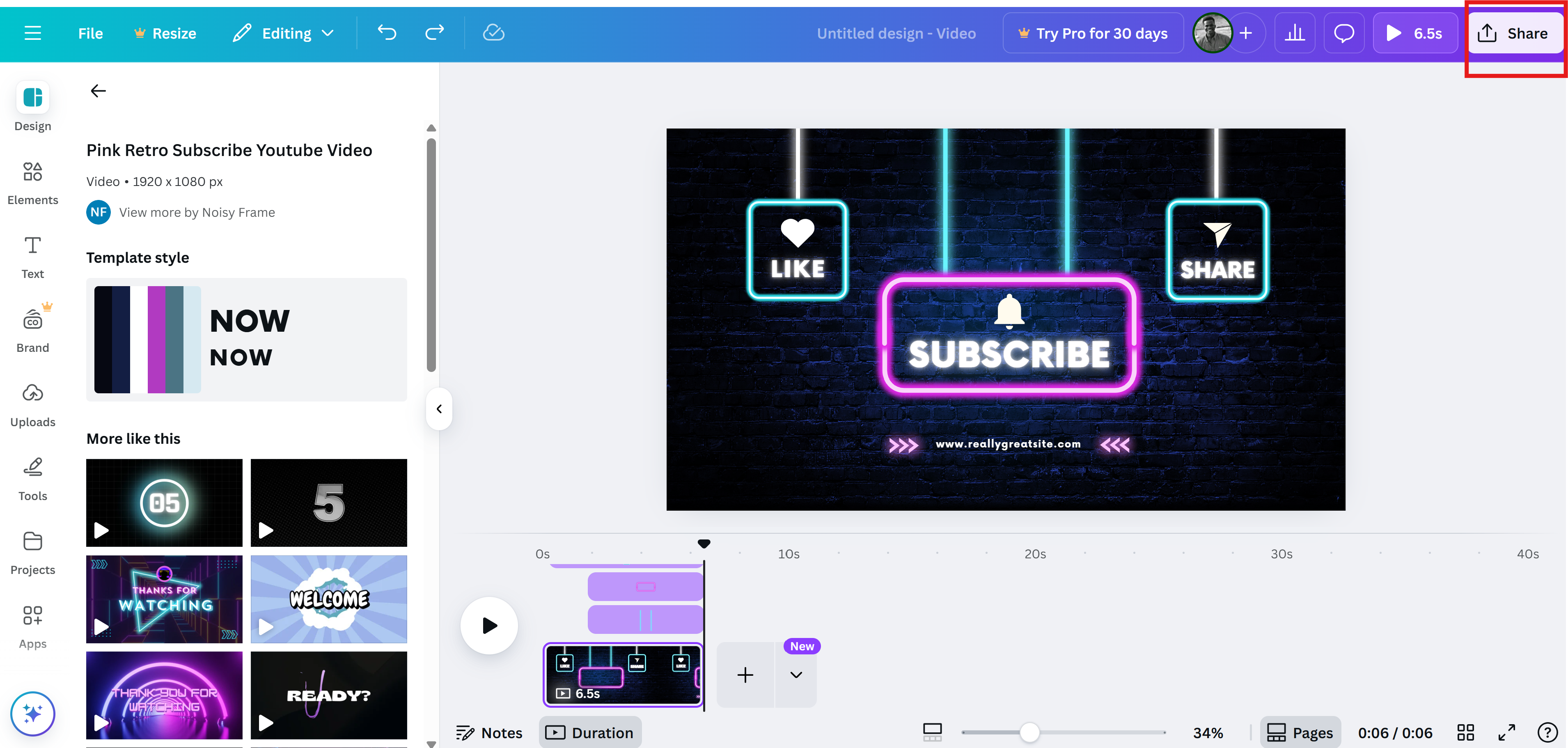 Canva: Descarga el video final de YouTube