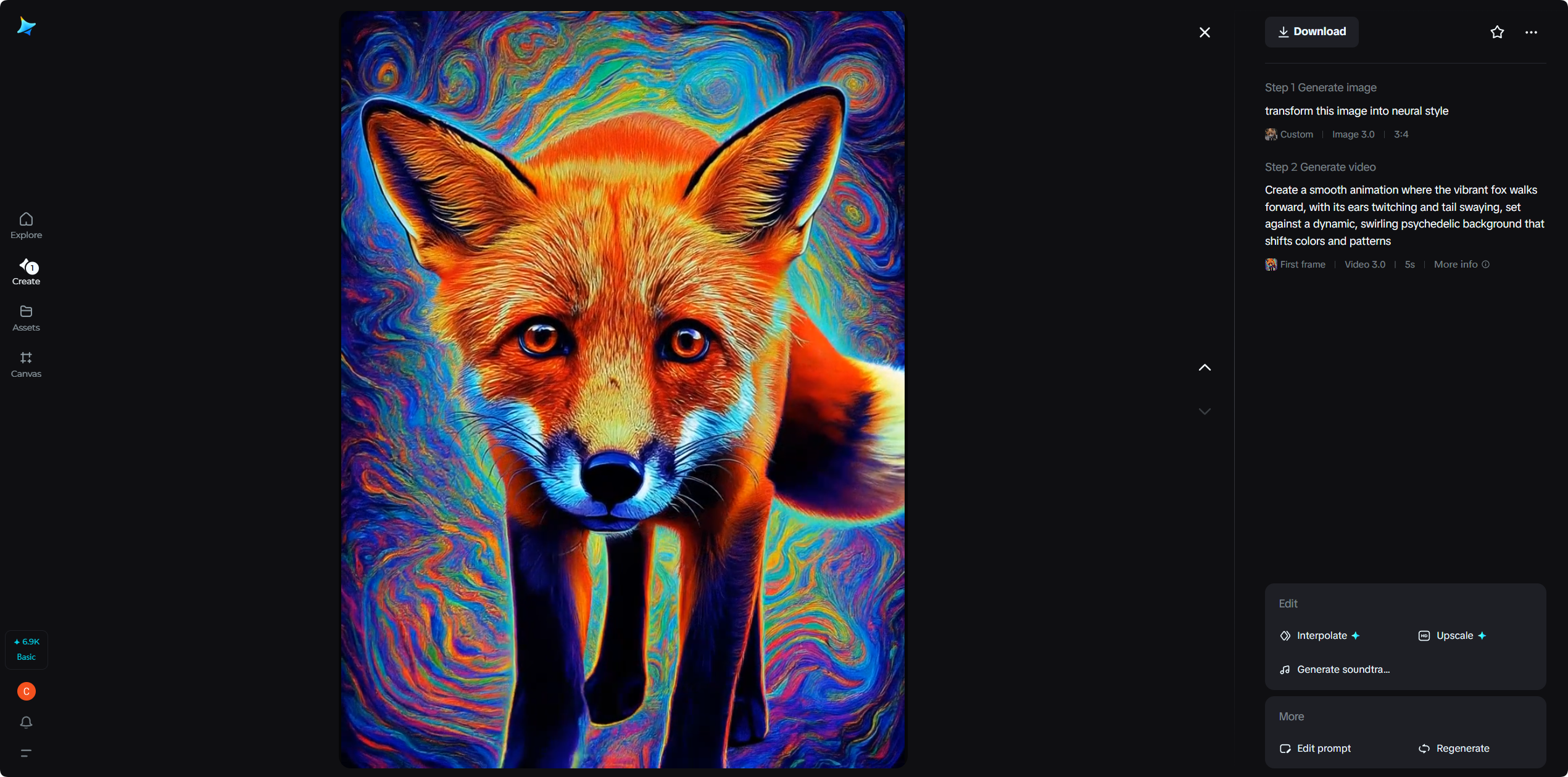 Psychedelic pop art styled videos
