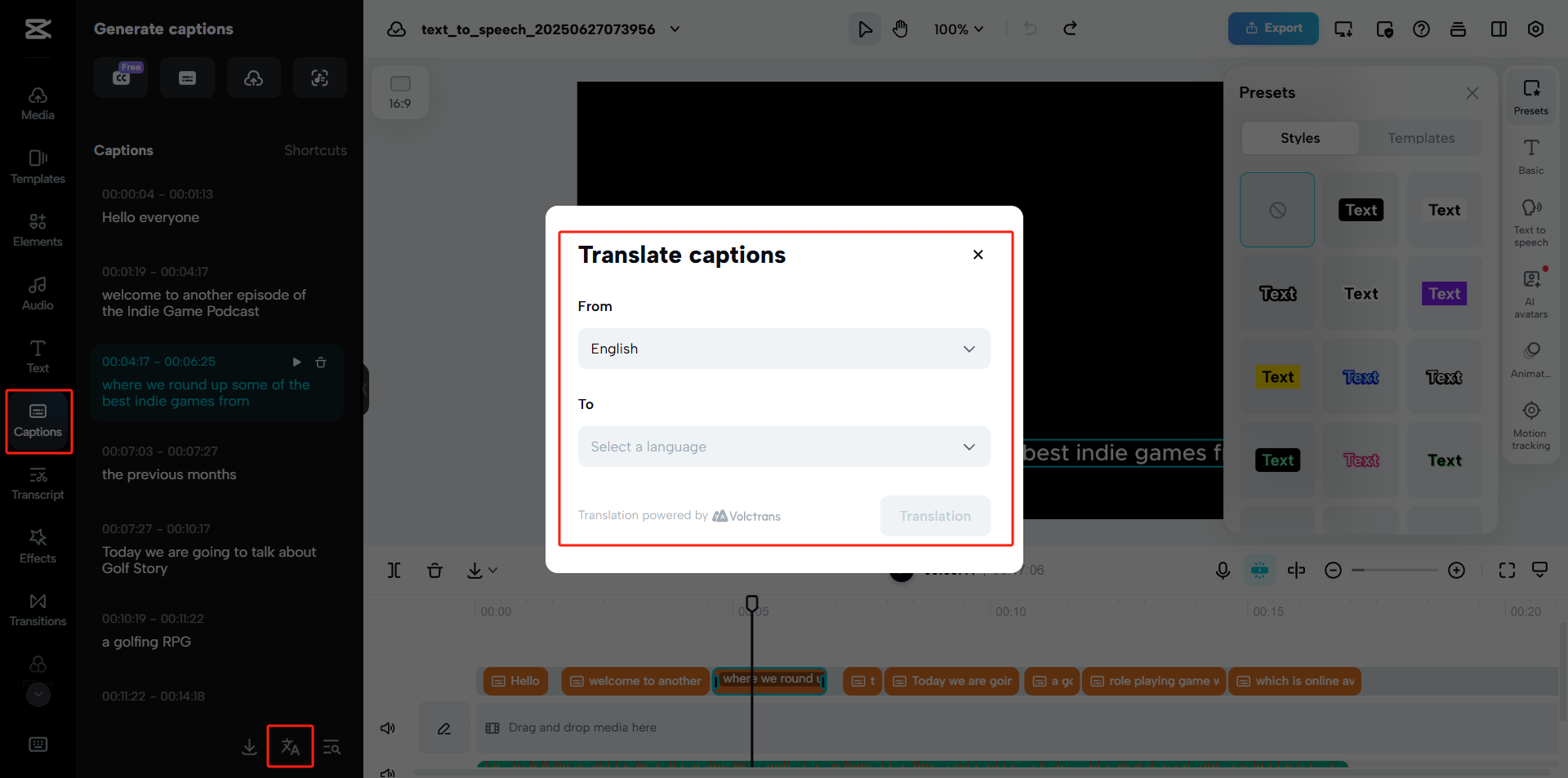 L'interfaccia di modifica mroe