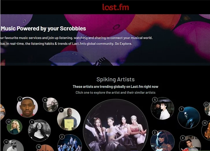 Interface de Last.FM - uma maneira fácil de analisar minutos de estatísticas do Spotify