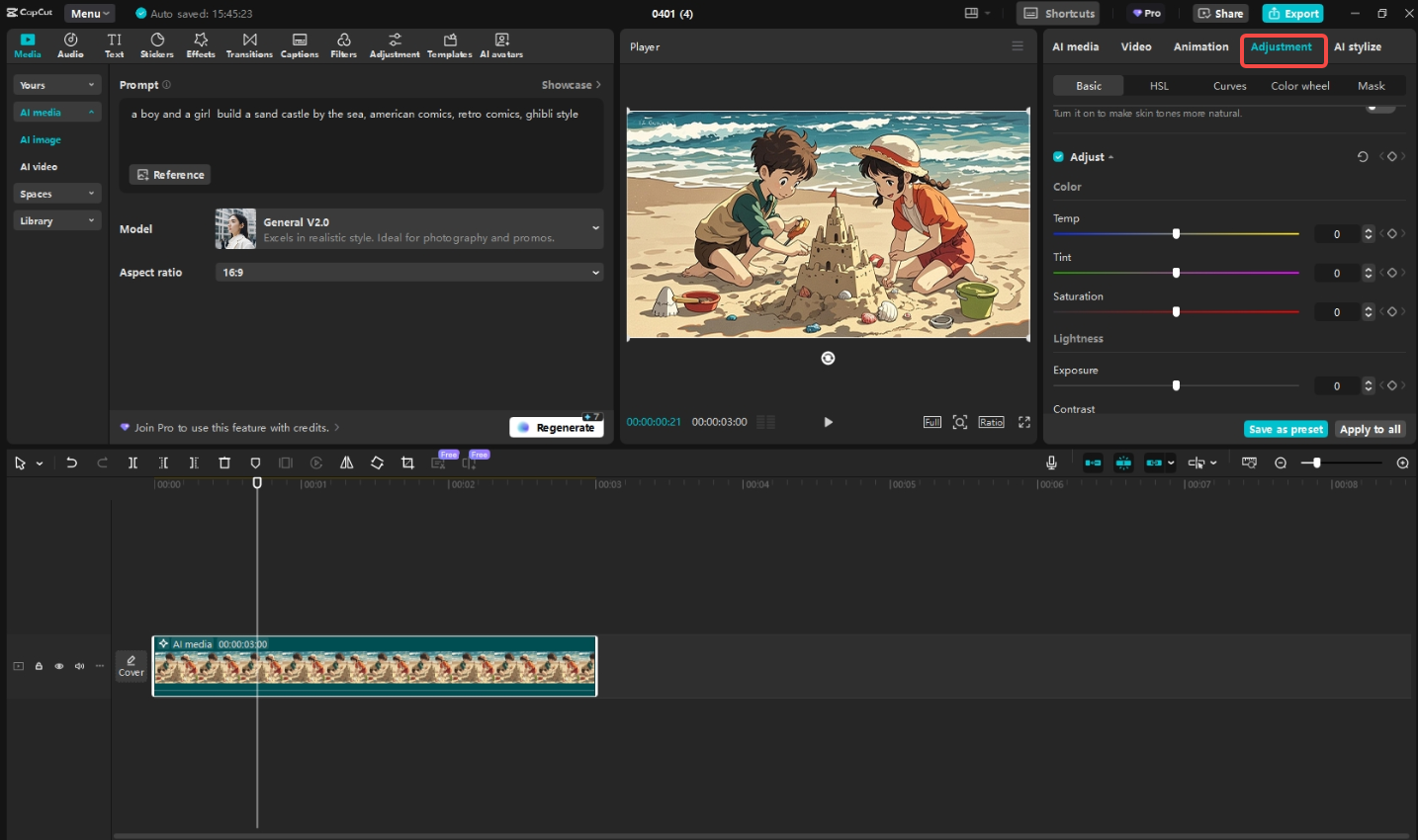 I-edit ang nabuong larawan ng Ghibli