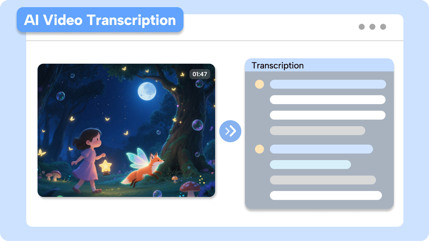 ai video transcription