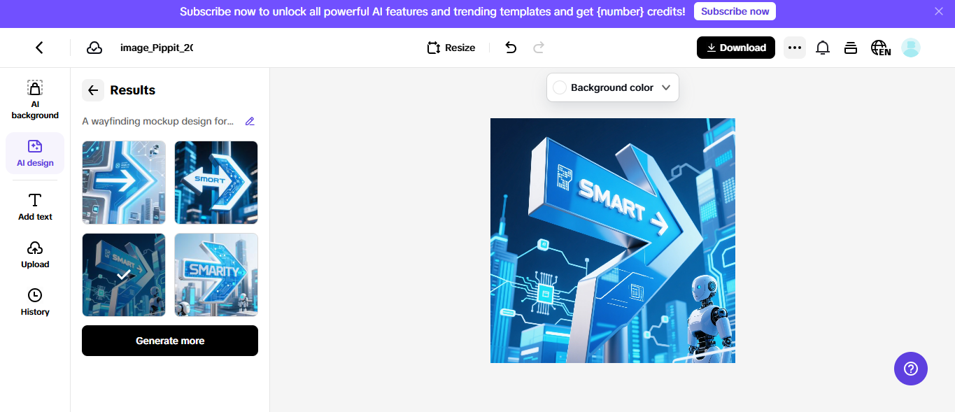 AI design feature
