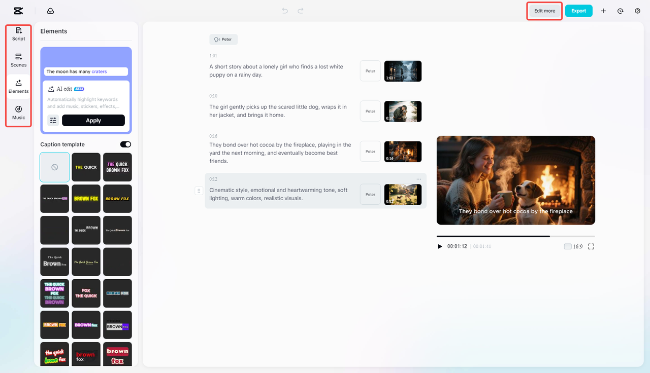 Edit the video with rich features