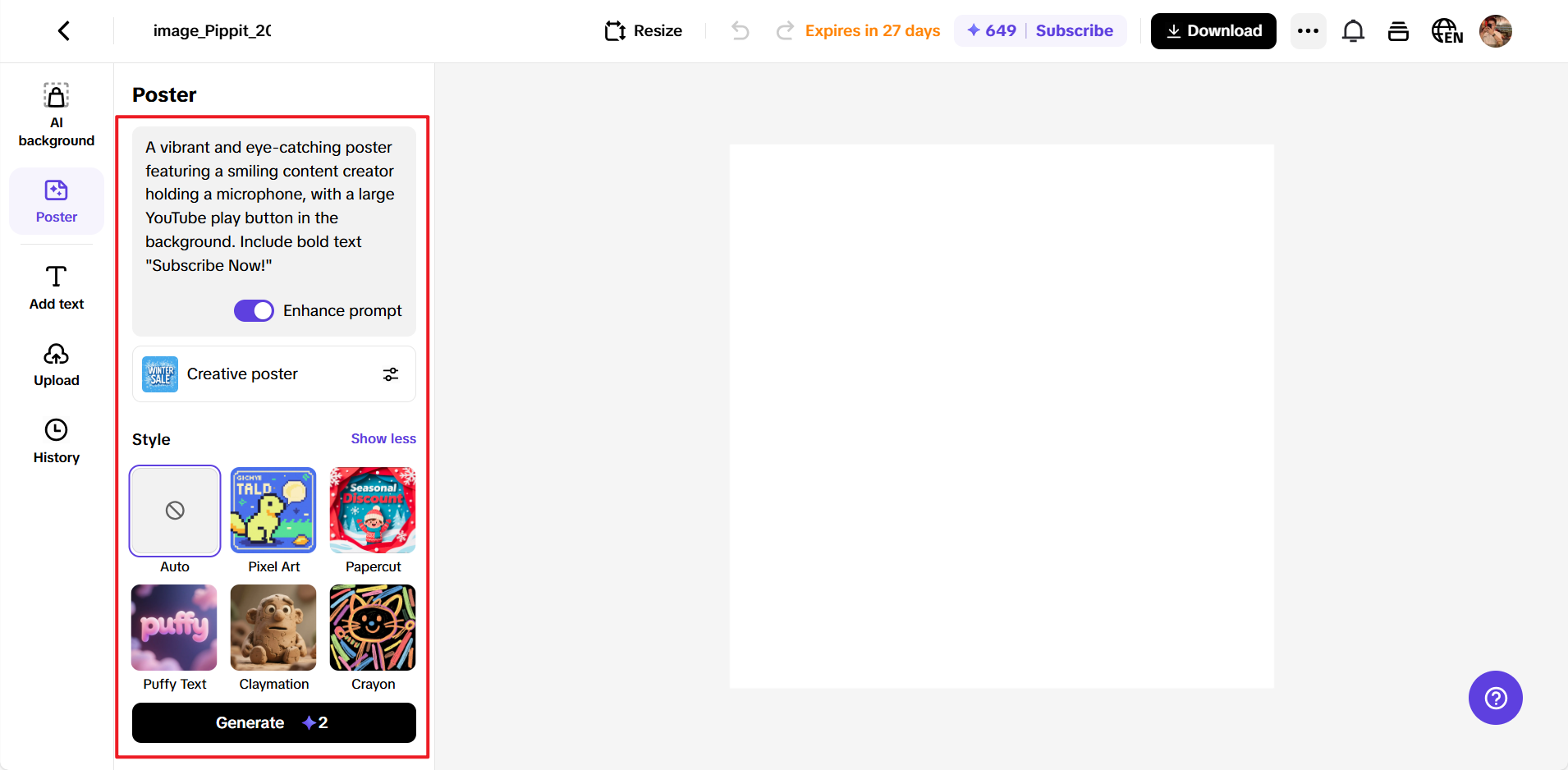 Akses Poster dan jana