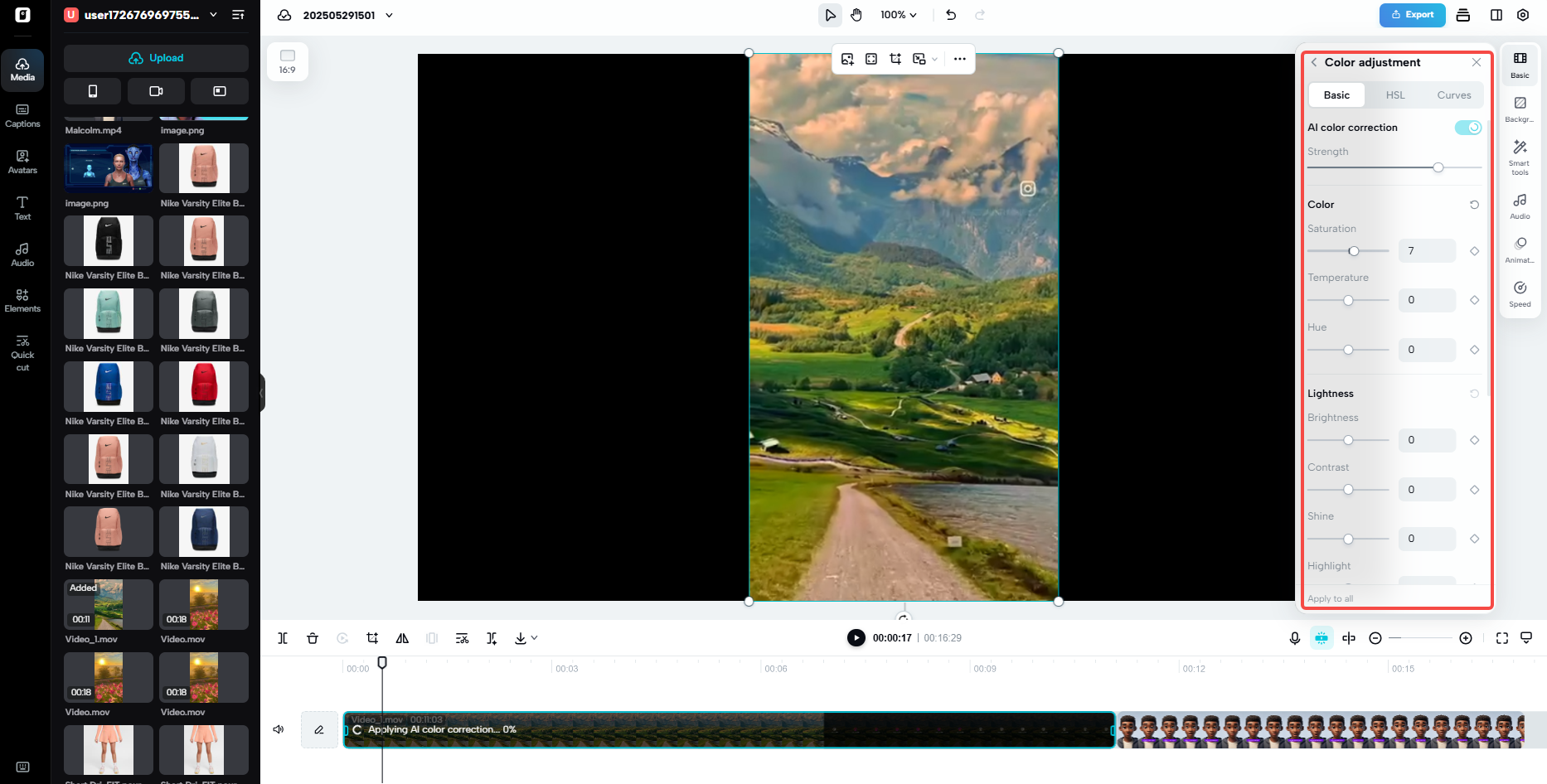 Real-time previews