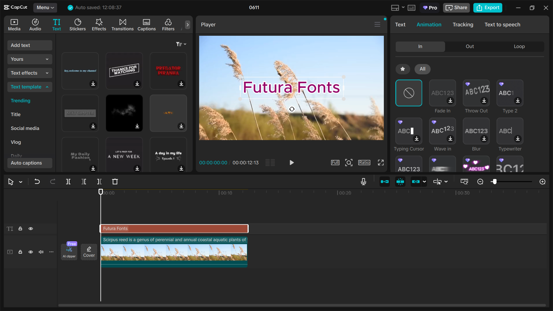 Interface of the CapCut desktop video editor