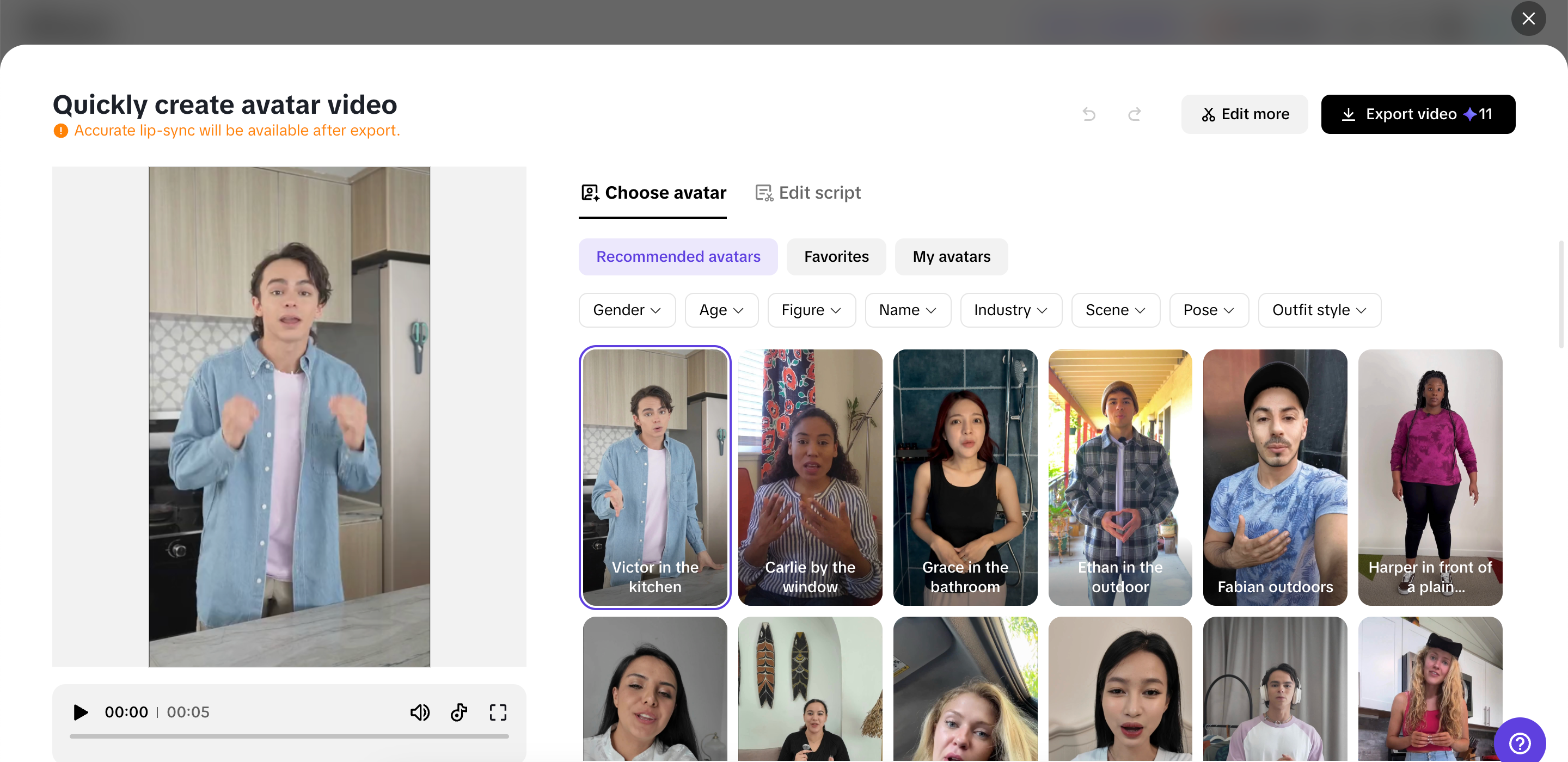 Dostosowane awatary AI