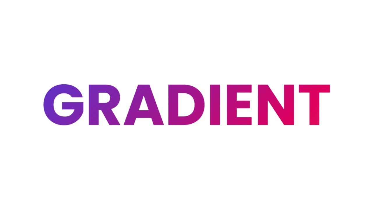 Gradient text na may makinis na mga transition ng kulay na ginagamit para sa kapansin-pansing disenyo