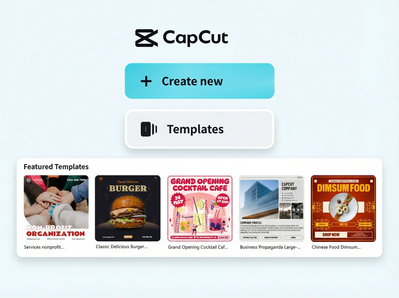 створювати нові шаблони в CapCut