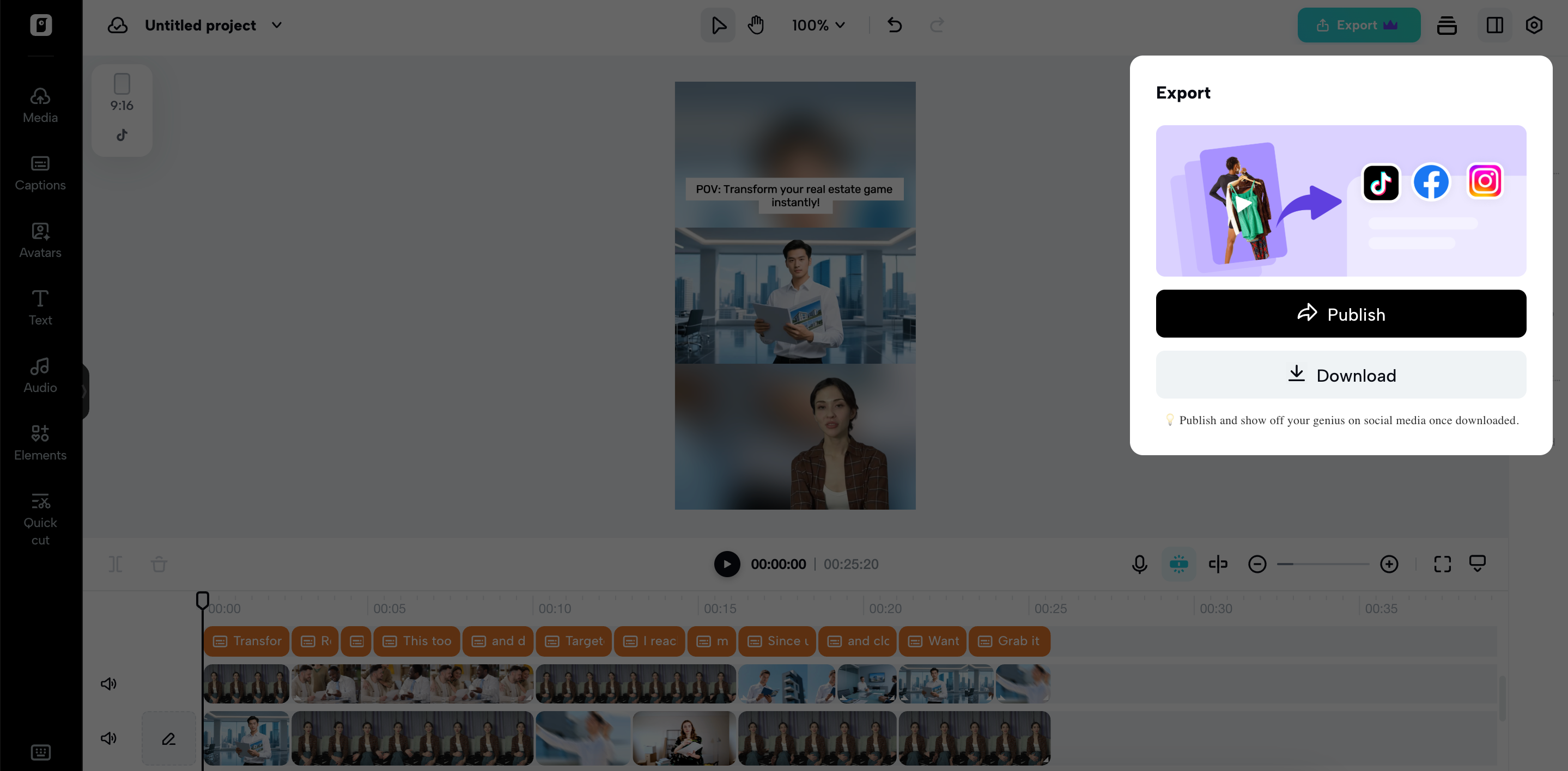 Upload links, media or documents