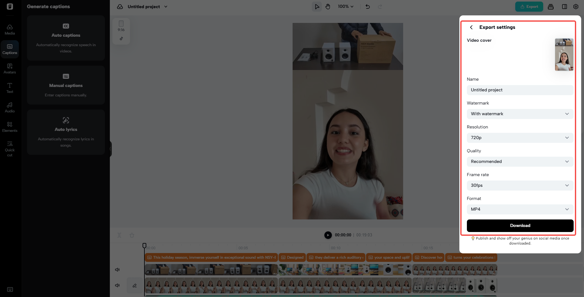 Export your video