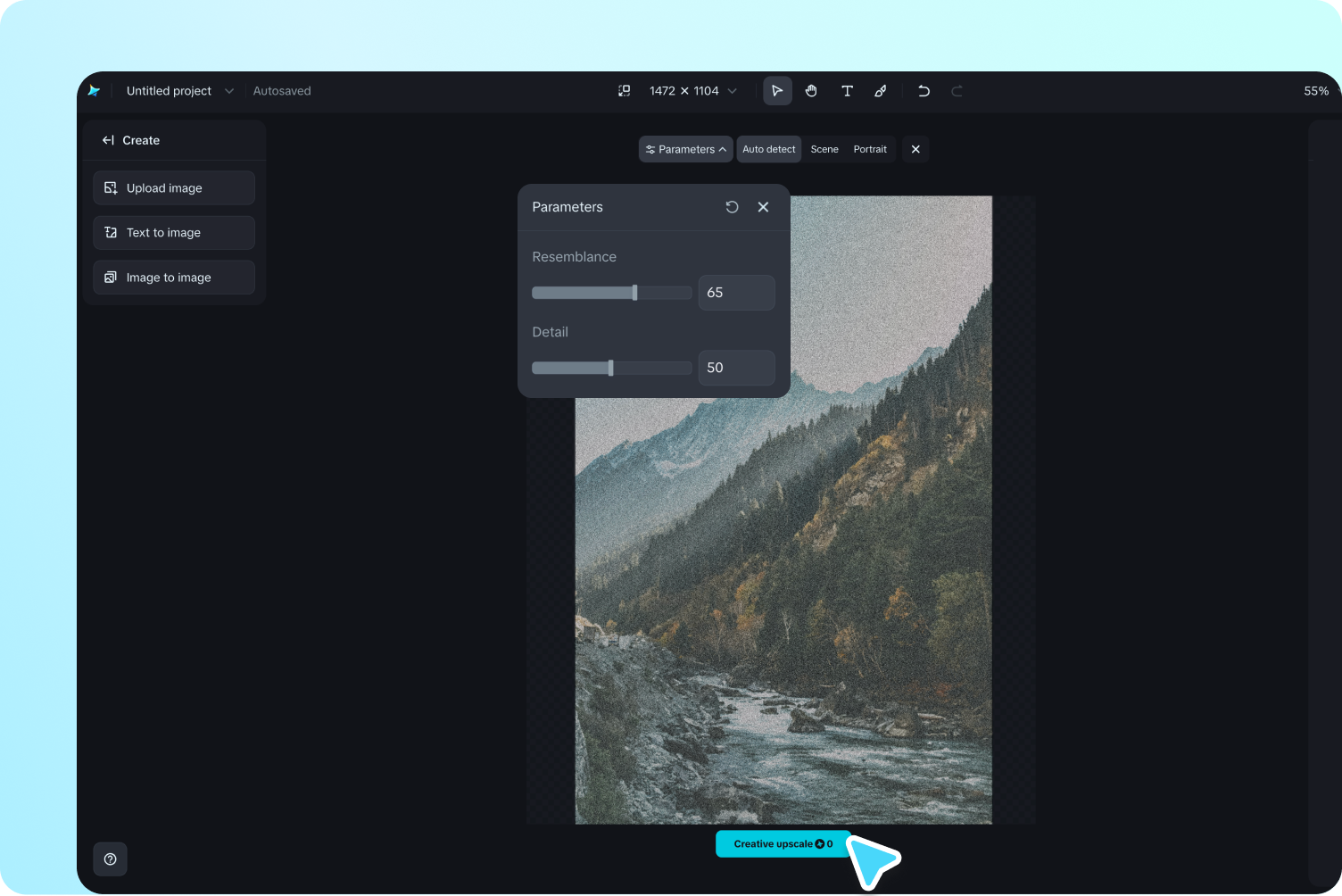 creative upscale