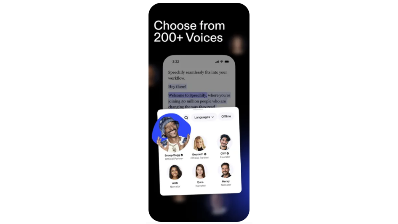 Generator suara latar AI dari Speechify