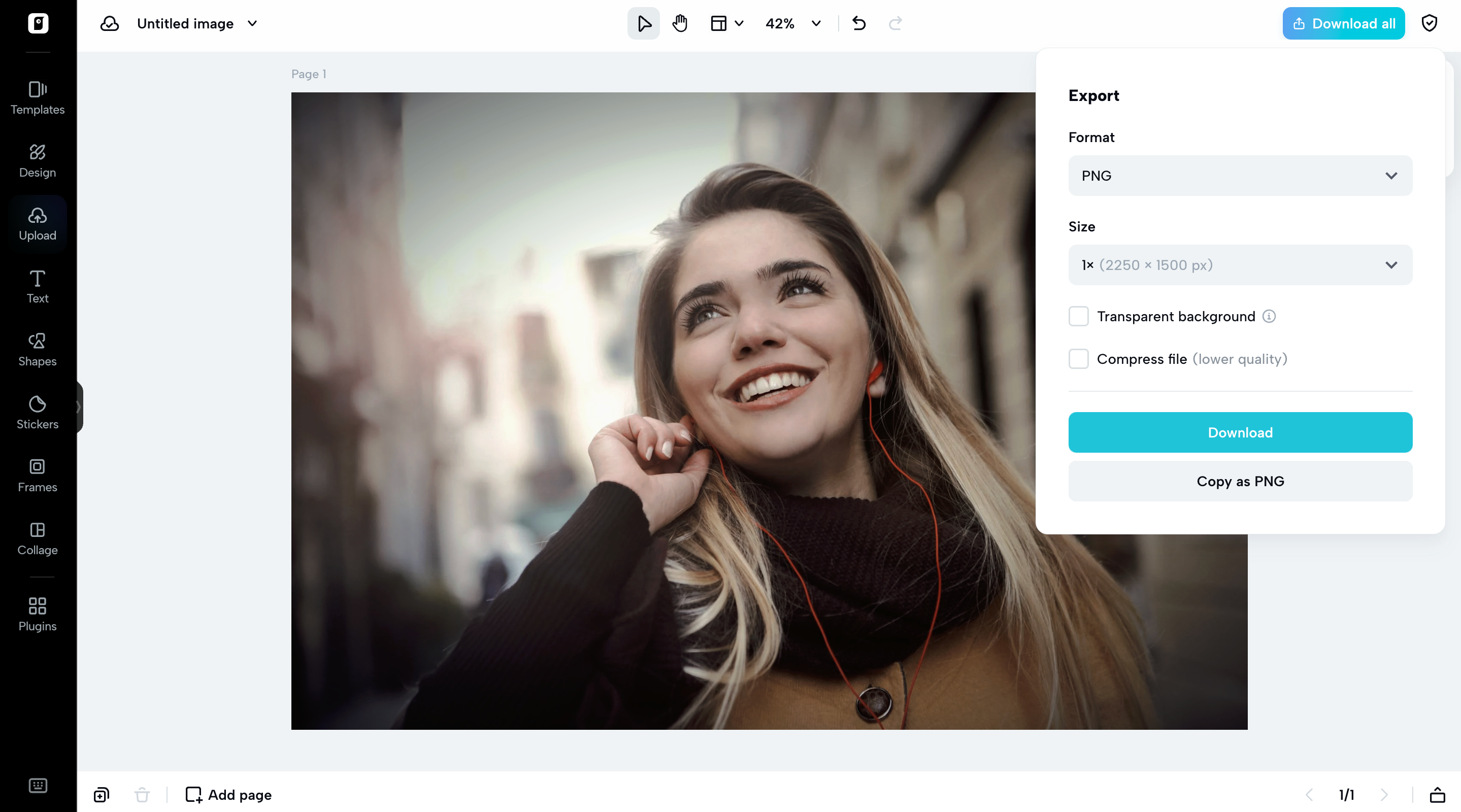 Export your image