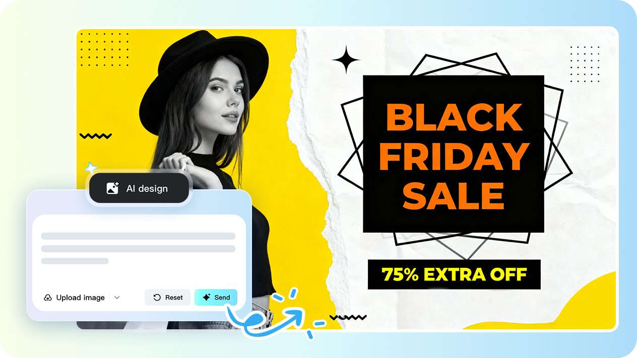  CapCut AI design generator for Black Friday sale banners
