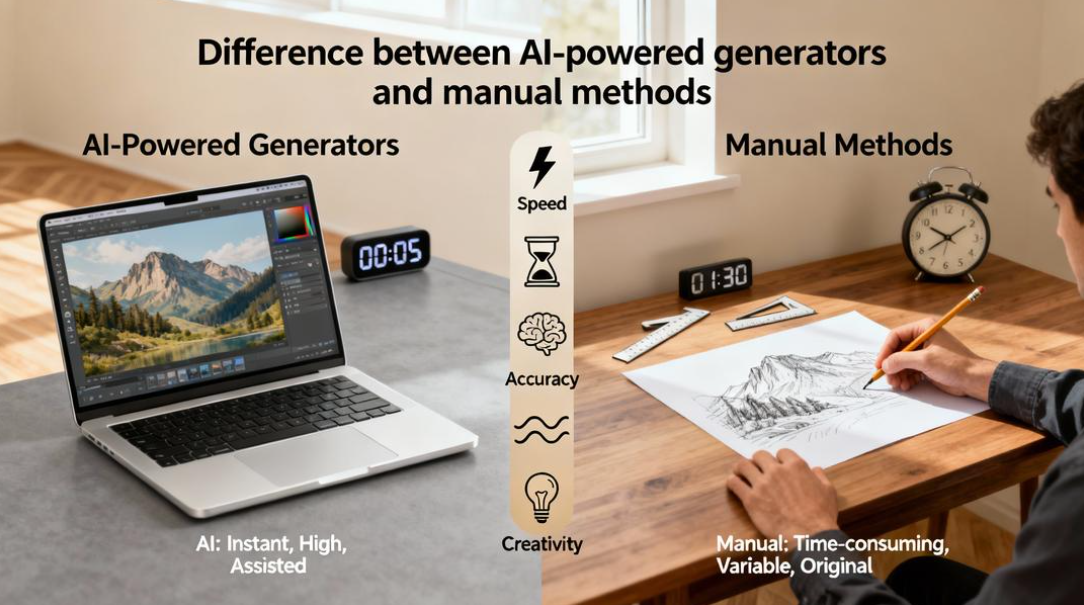 Generatory oparte na AI i metody manualne