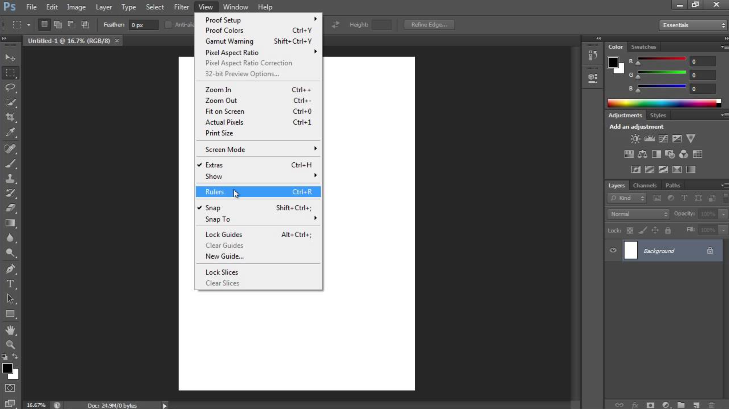Adding guides for bleeds to a business card in Photoshop