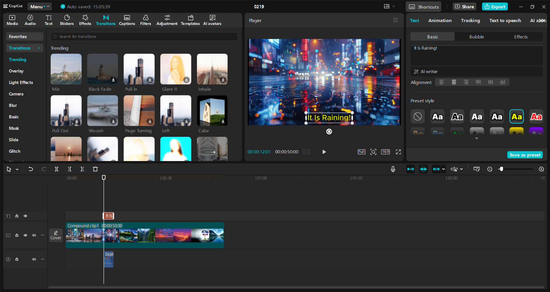 Interface of the CapCut desktop video editor - an easy way to edit and enhance video content