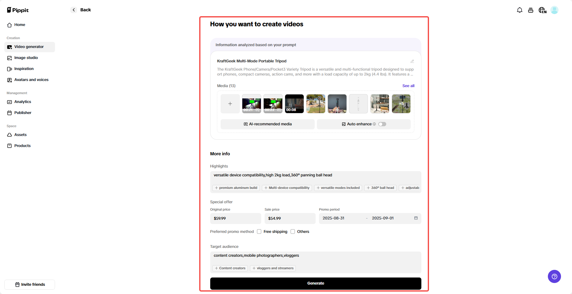 Customize video settings