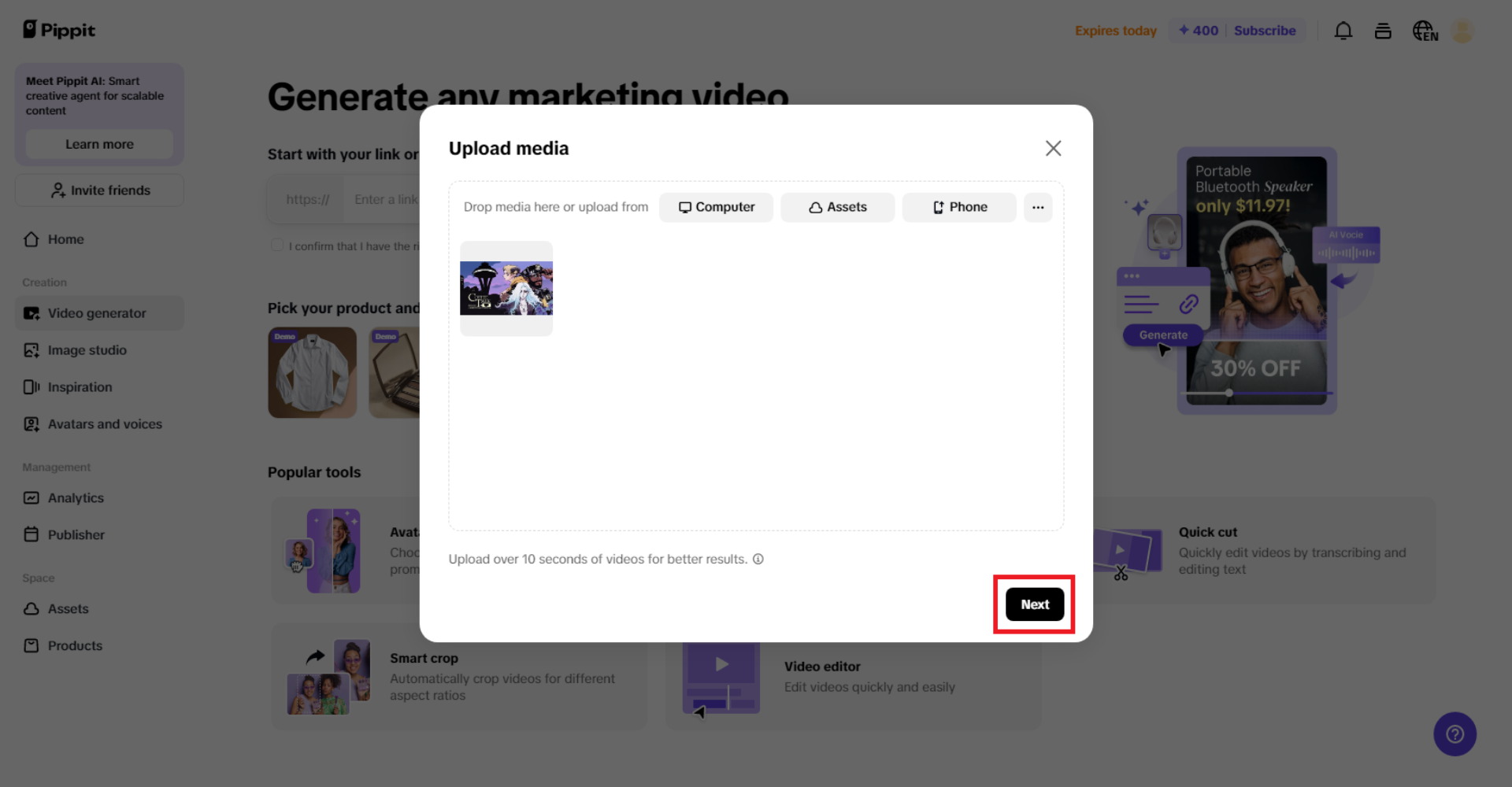 Upload your product photo