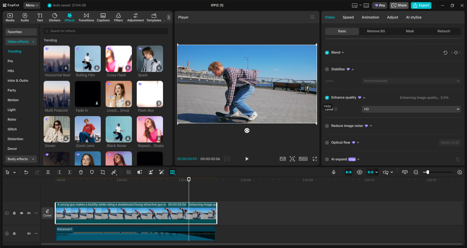 Interface of the CapCut desktop video editor - an easier way to edit GoPro videos